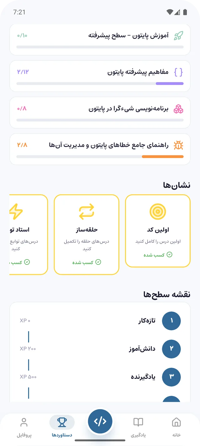 نشان‌های افتخار برنامه