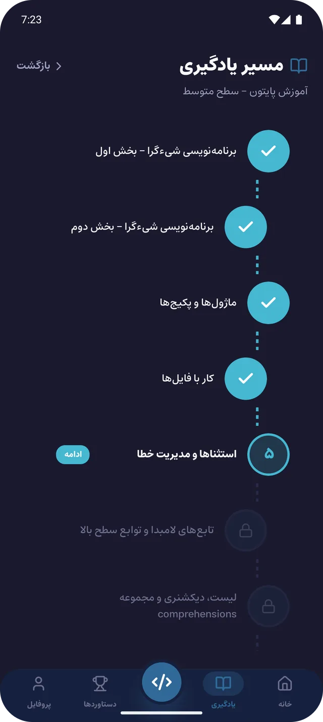 نقشهٔ راه در حالت تاریک